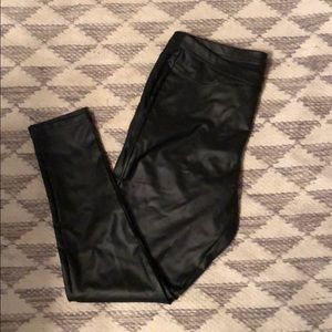 Faux leather jeggings